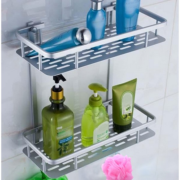 Bathroom Shower Wall Soap Shampoo Bottle Storage Shelf Holder Stand