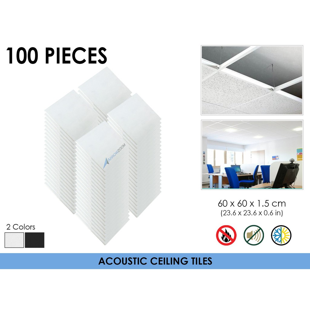 Arrowzoom 100 Pcs Fiberglass Insulation Sound Absorption Acoustic