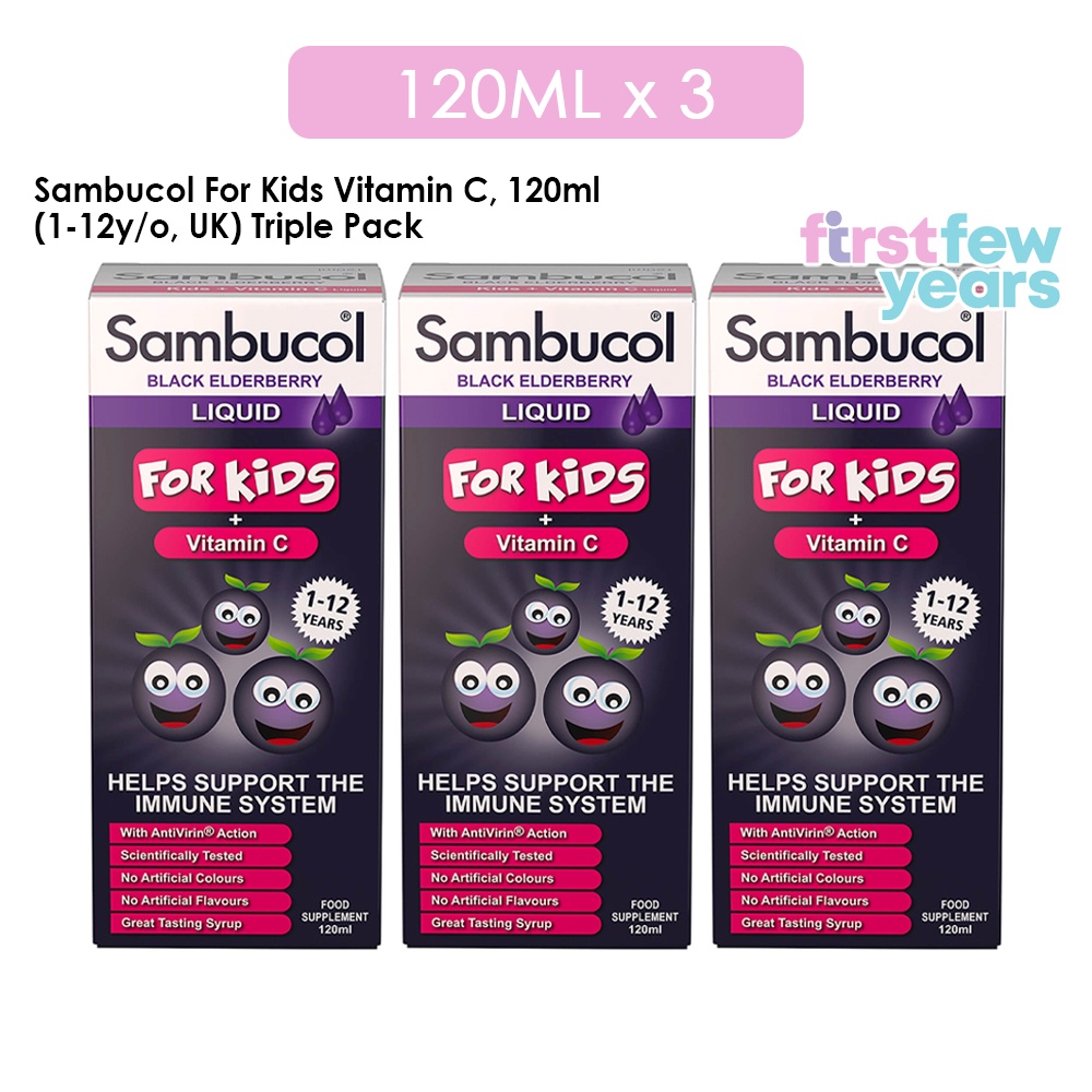 Exp 04 2023 3 Pack Sambucol Kids Formula Vitamin C 120ml 1 12y Uk Shopee Singapore