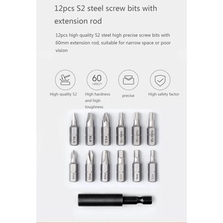 Hot Selling- Xiaomi Mijia Electric Screwdriver Patent Cordless 2000mAh Rechargeable Battery 5N.M Torque 12PC S2 B #8