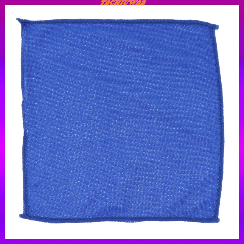 [TACHIUWA2] 5pcs Absorbent Microfiber Towel Car Bike Home Clean Wash Cloth Rag Blue 9.8x9.8 inches