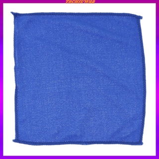 [TACHIUWA2] 5pcs Absorbent Microfiber Towel Car Bike Home Clean Wash Cloth Rag Blue 9.8x9.8 inches #3
