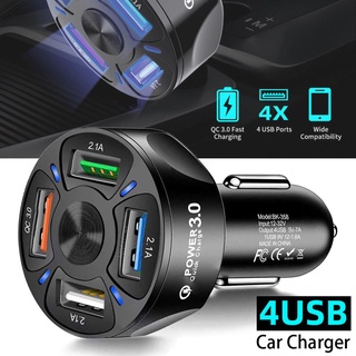 Car Charger with QC3.0 --4 Ports USB Car Charge 48W Quick 7A Mini Fast Charging For IPhone 11 Xiaomi Huawei Mobile Phone Charger Adapter In Car Harupink