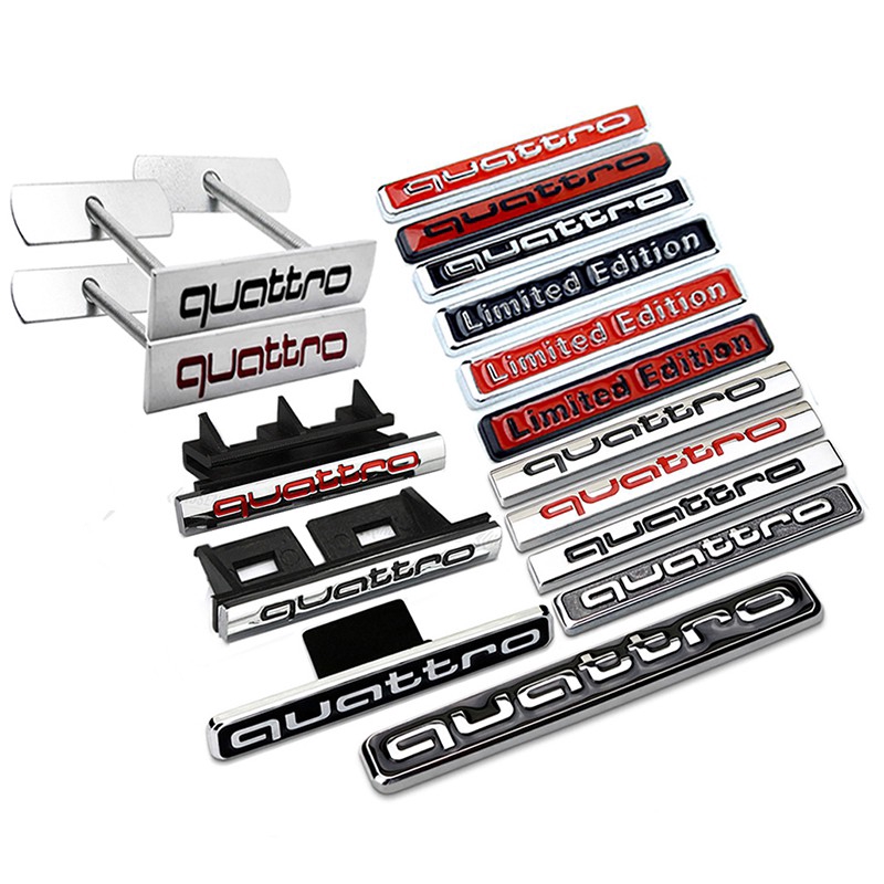 Quattro Logo Metal Car Body Sticker for Audi a3 a4 a5 a6 a7 TT Quattro