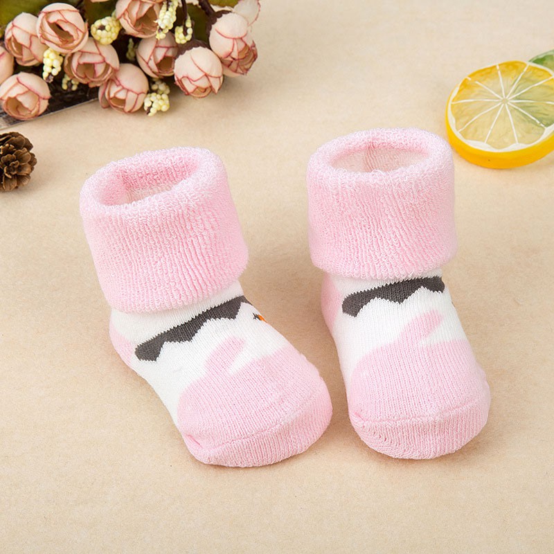 Winter Children Kids Christmas Socks Baby Socks Cotton Cute Cartoon Funny Socks for Infant Toddler Boy Girl Terry Socks