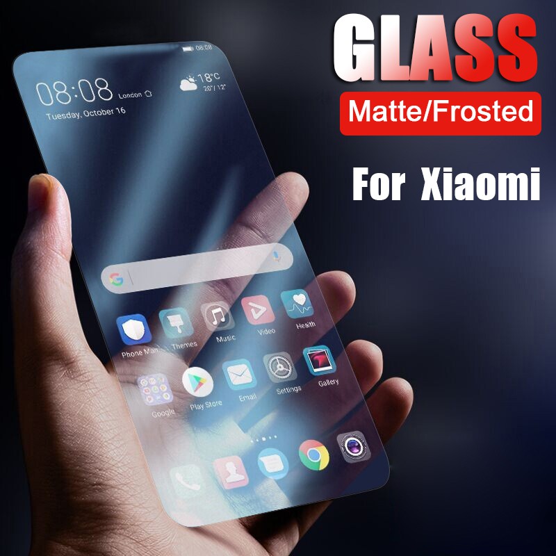 Matte Tempered Glass Screen Protector Xiaomi 11T 11 12 Lite Mi Redmi Note 7 8 9 10 11 Pro 11S 10A 10C 10T 9T Poco X3 X4 F3 M3 M4 F4 M5S C40 Black Shark 5 4