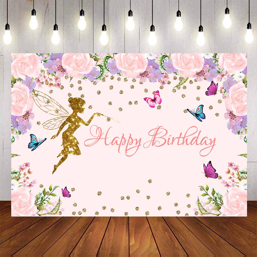 Princess Birthday Party Backdrop Golden Zipper Glitter Pink Girls Birthday Backgrounds Cake Table Decorations Supplies Banners Background Aliexpress