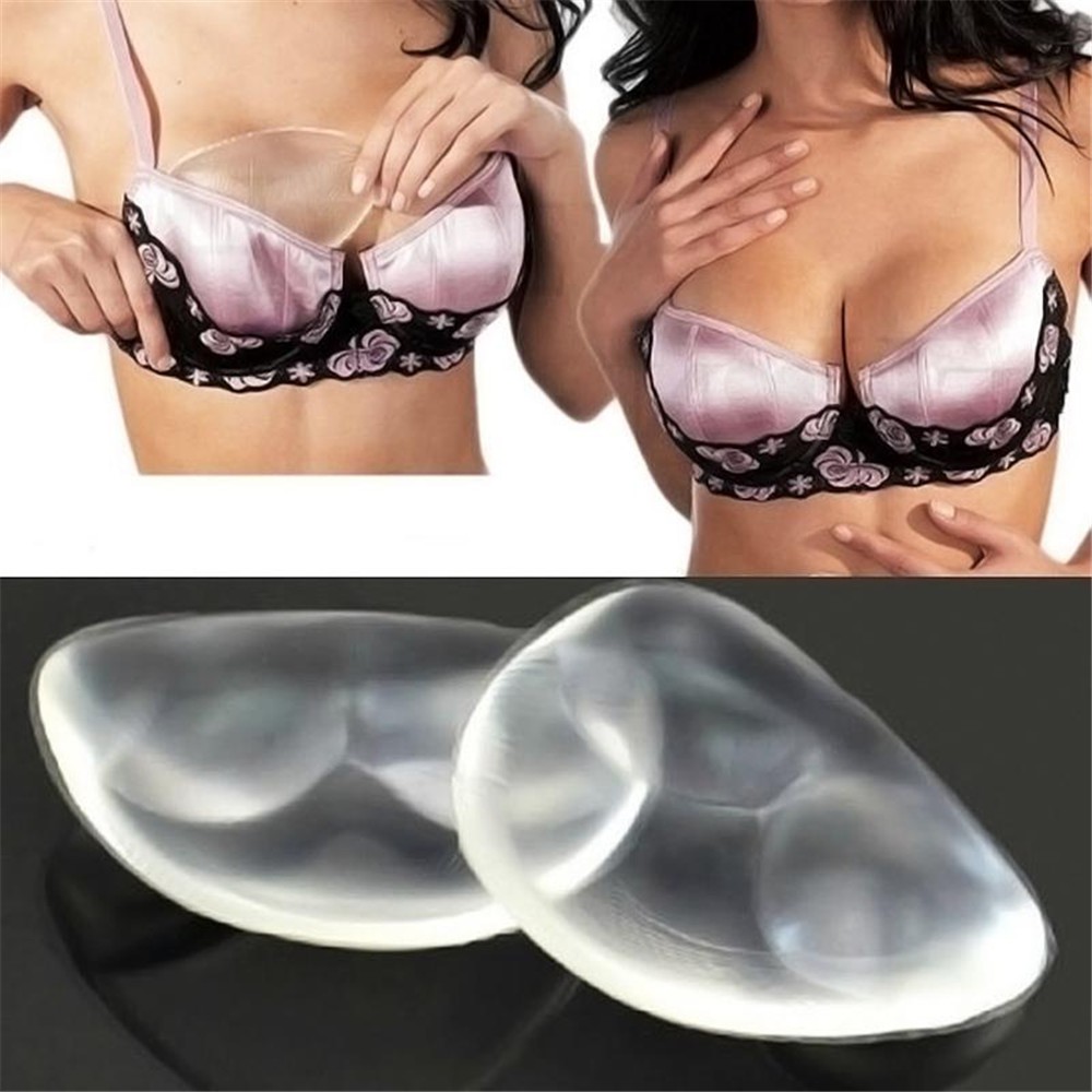 Adhesive Bra Inserts Lift Breast Pads Breathable Push Up Sticky Bra Cups for Women Swimsuits & Bikini with Bra Strap Holders 