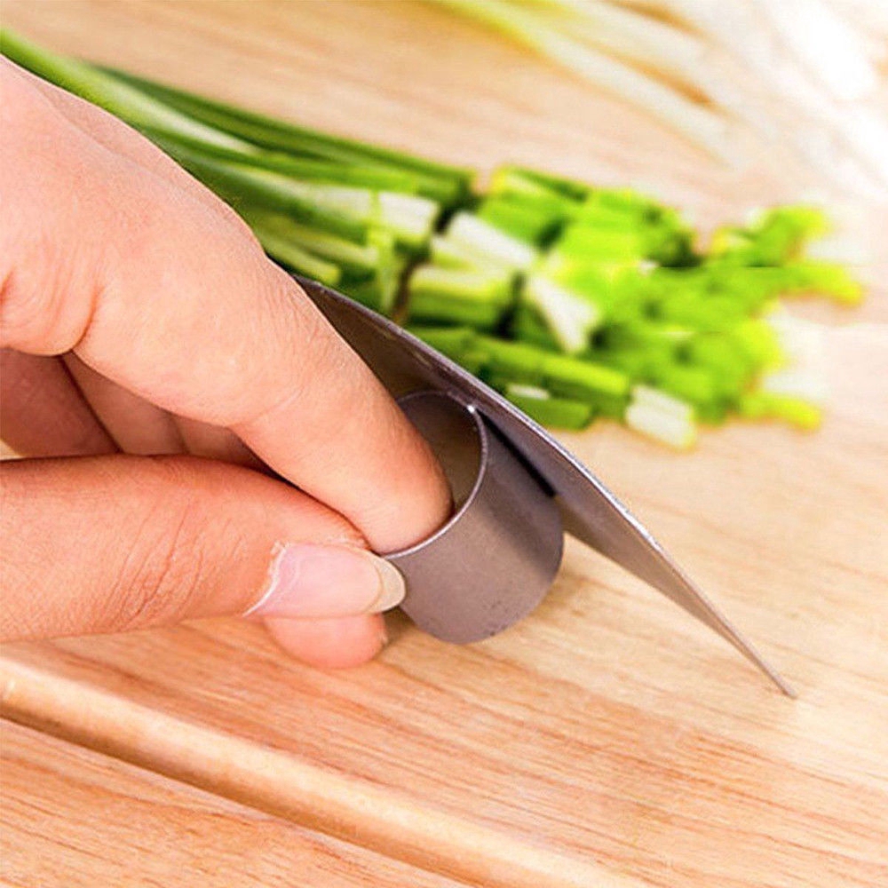 Kitchen Hand guard Stainless Steel Finger Protector Cutting Safe Slice  knife | Shopee Singapore