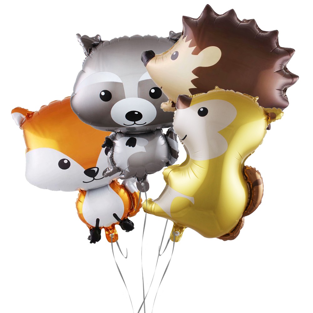 Birthday Party Decoration Kids Woodland Animal Balloons Fox Baby