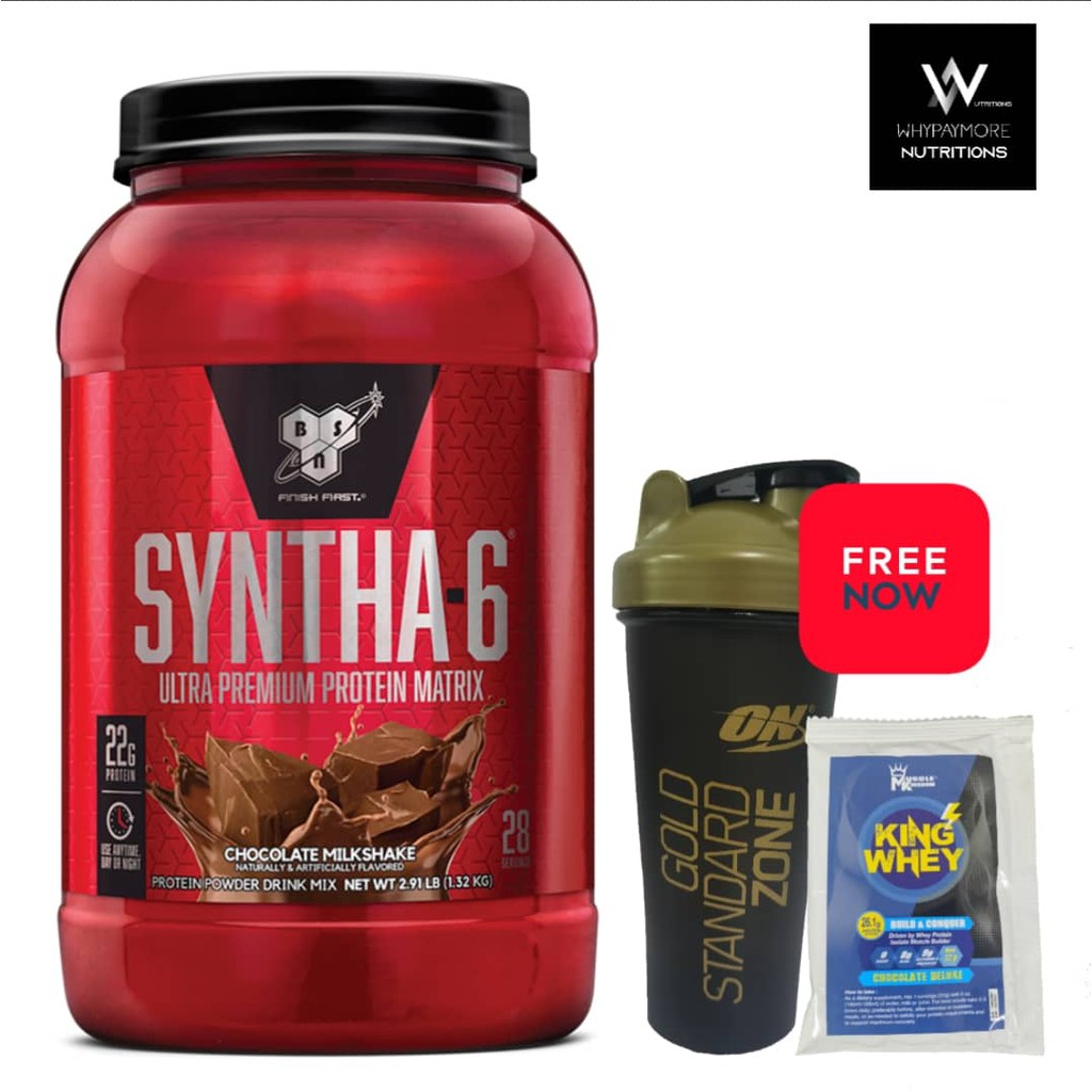 Clearance Sale Bsn Syntha 6 Edge Protein Powder Drink 2lbs Muscle Building Diet Recovery Cutting Whey Sado Shopee Singapore