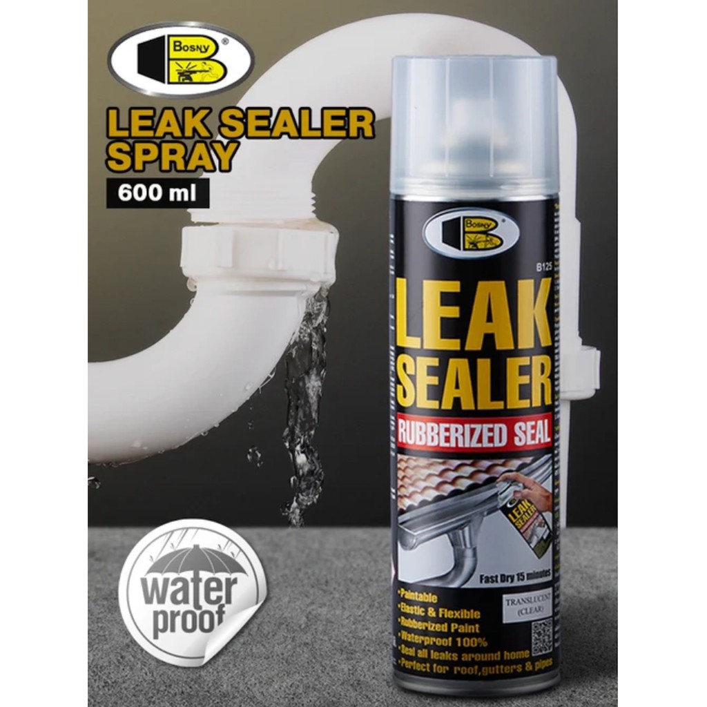 BOSNY Leak Sealer Rubberized Seal Spray B125 600cc / Leakage Stopper