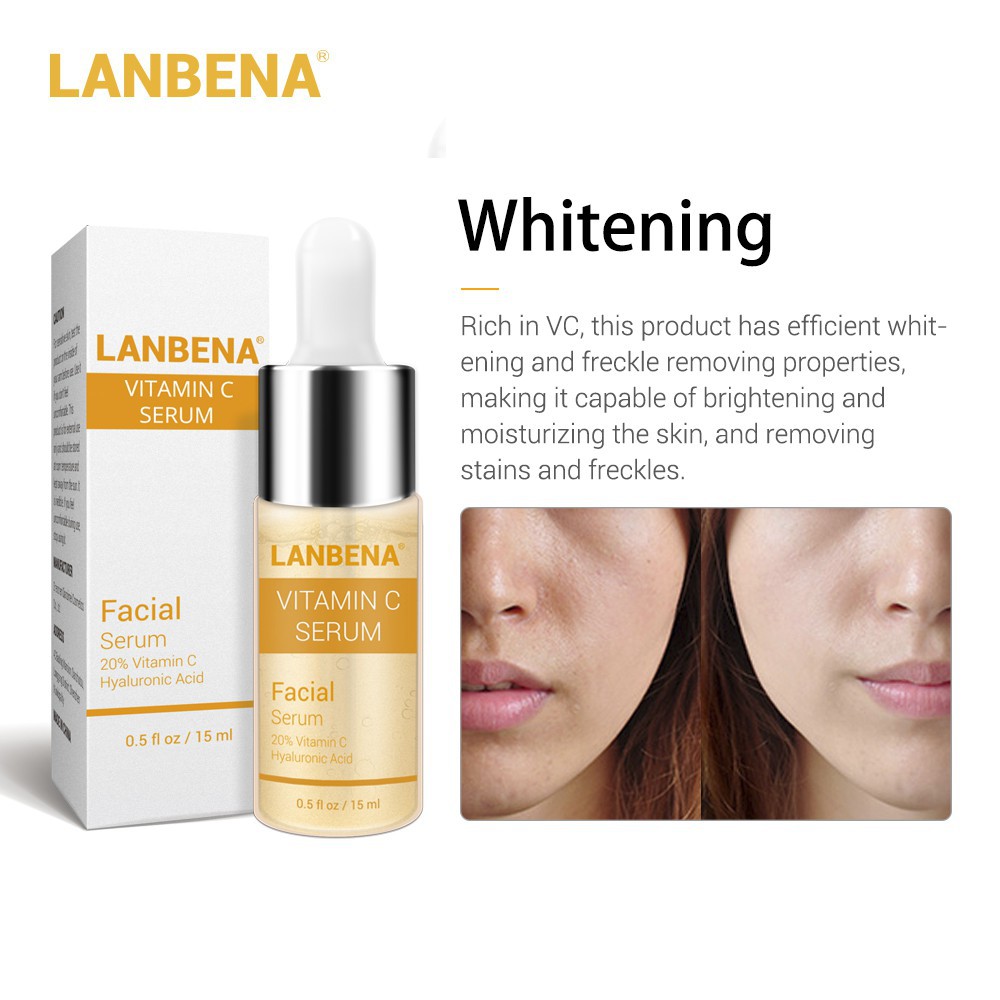 Ready Stock Lanbena Original 2pcs Vitamin C Serum Six Peptides Serum Singapore