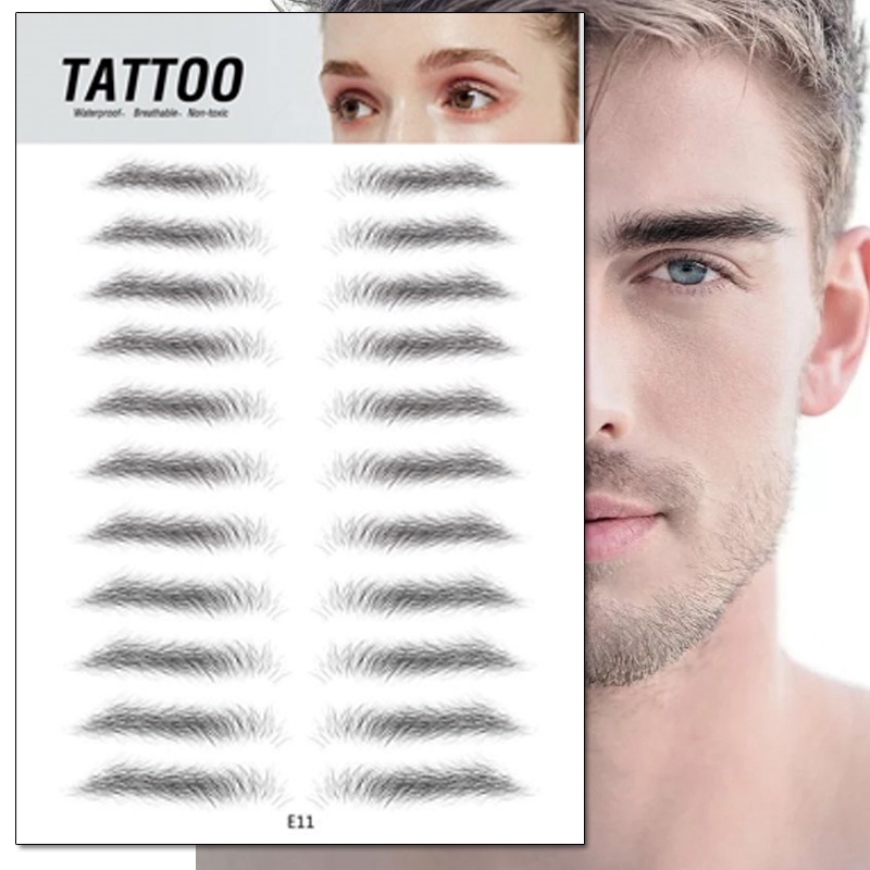 Men Women Eyebrow Sticker Grooming 3d Effect Professional False Long Lasting Hair Like Microblading Semi Permanent Stencils Tattoo Shaping Makeup Cosmetics Shopee Singapore