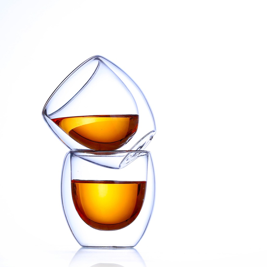 80ml Mini Cute double walls glass tea cup coffee cup 1 pc Shopee