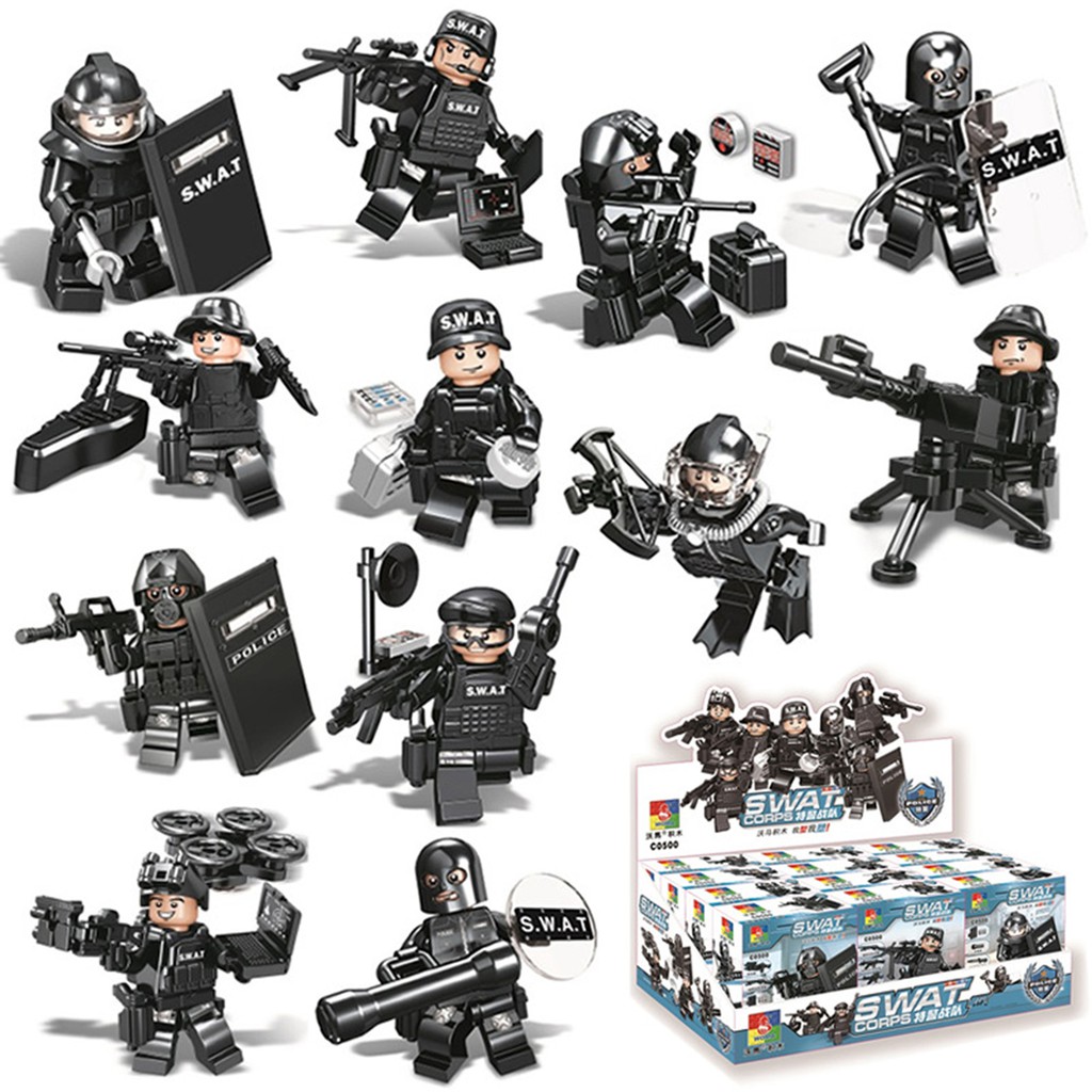 Creative 12pcs Military SWAT Teams 