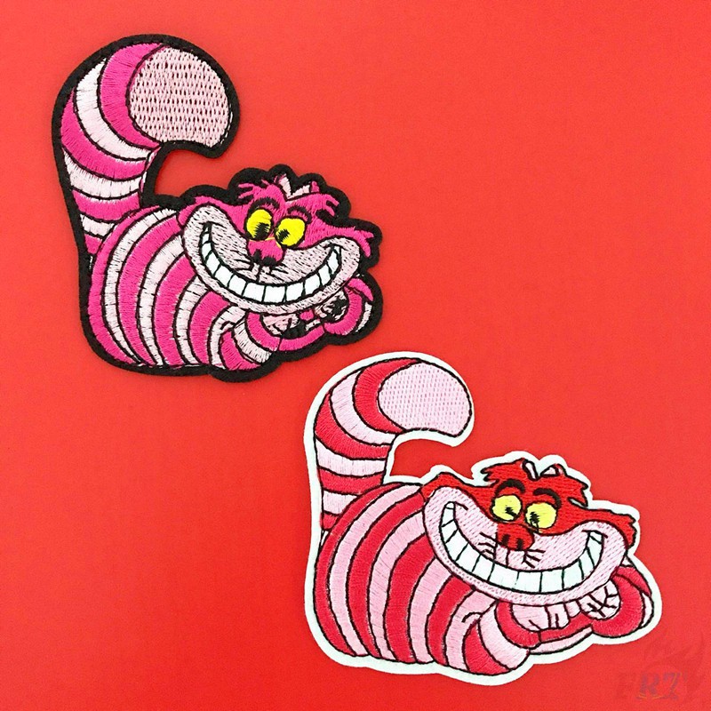 Cheshire Cat Alice in wonderland Iron Sew on Embroidered Patch 