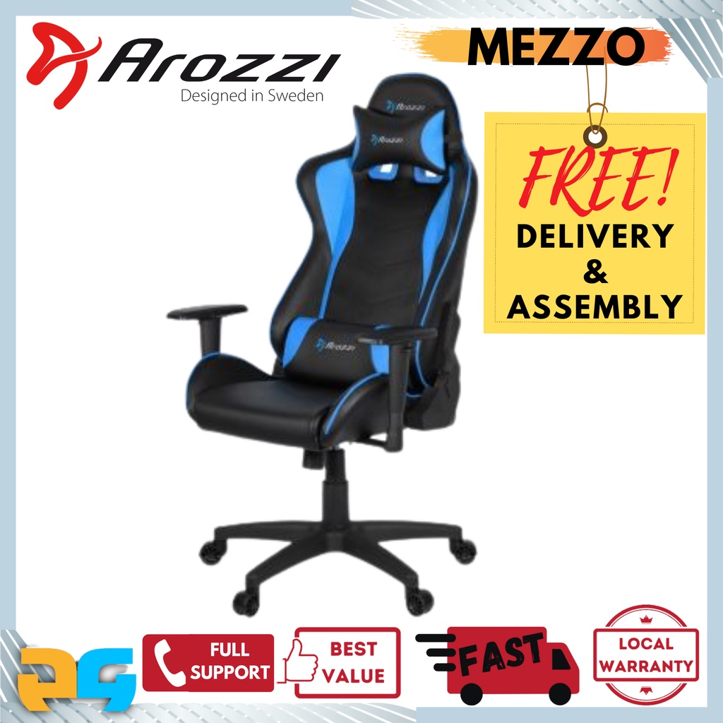 Arozzi Mezzo V2 Gaming Chair Ergonomic for Gaming Work Play Study (Free