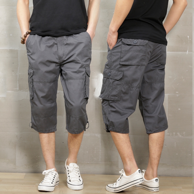 Mens Cargo Shorts Casual Multi Pocket 