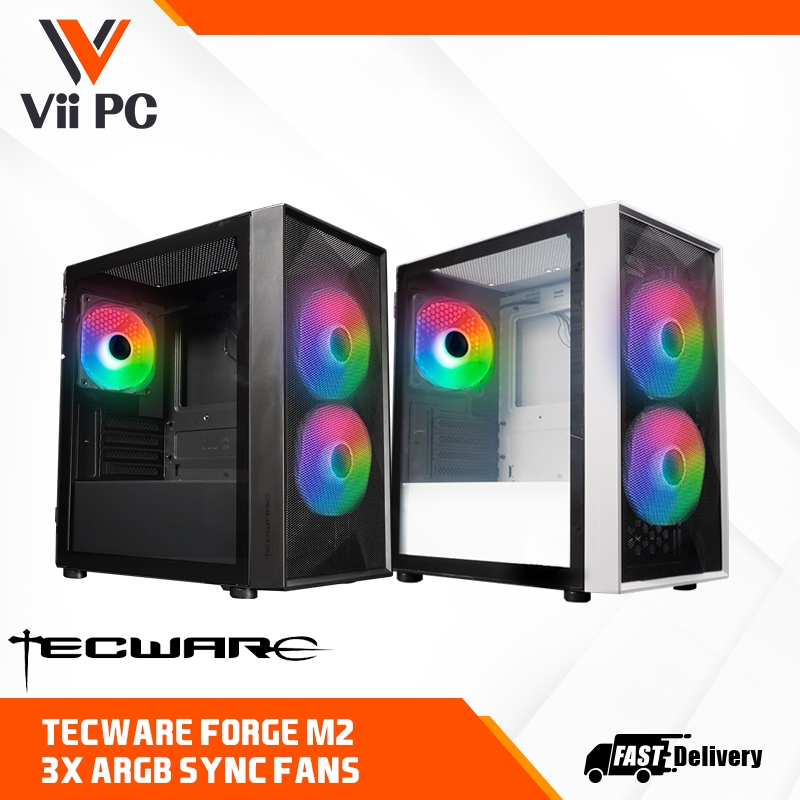 Tecware Forge M2 with 3x 12cm ARGB Sync Fans , Swivel TG Glass , Mesh ...