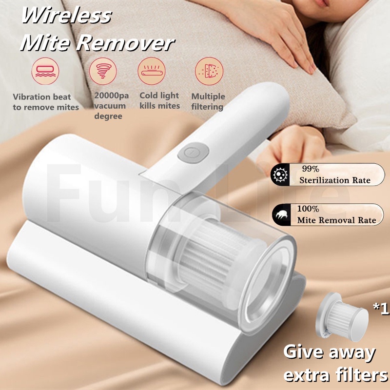 Dust Mite Vacuum Cleaner 15000Pa Wireless bed Vacuum Cleaner UV Sterilization Mite Remover