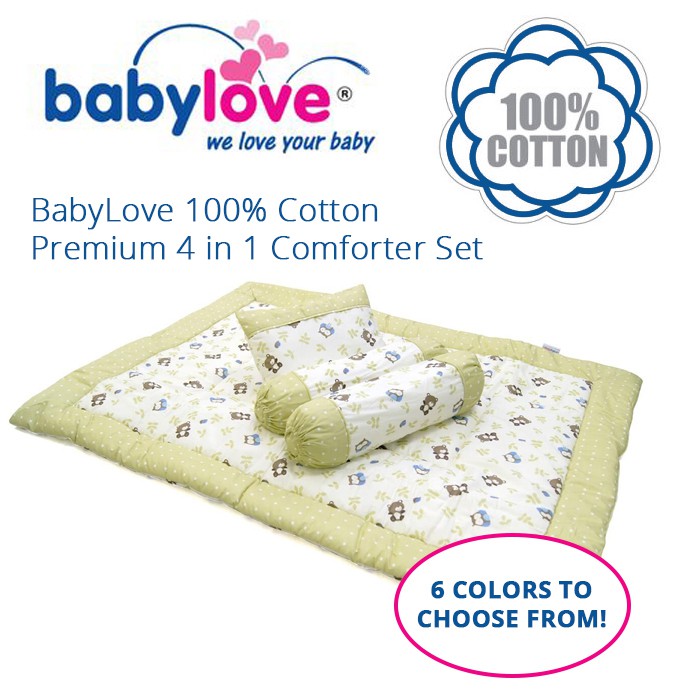 Babylove 100 Cotton Premium 4 In 1 Comforter Set Shopee Singapore