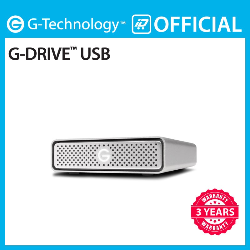 G Technology G Drive Usb G1 Sliver Hard Drive 4tb 6tb 10tb 14tb Shopee Singapore