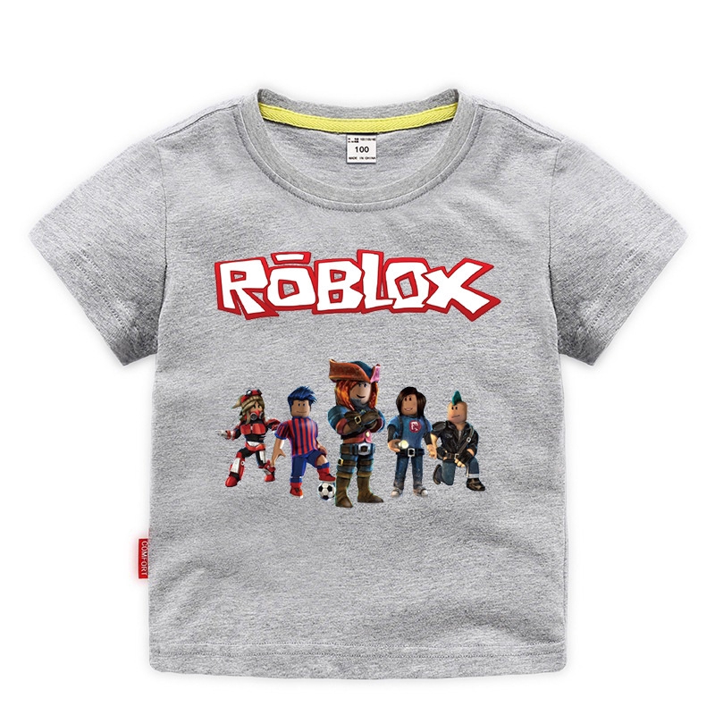 Roblox Children S Clothing Summer Short Sleeved T Shirt Bottoming Shirt Baby Boys Cartoon Short Sleeve T Shirts Shopee Singapore - fashion top bottoms roblox set kids clothes t shirt pant boy girl suit shopee singapore