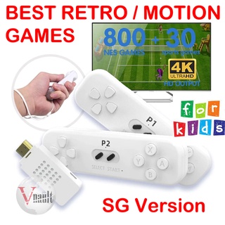 [Local Seller][Ready Stock] Best Built in 800+ NES Games Retro Game Stick With 2.4G Wireless Controller Y2 Fit 4K Motion