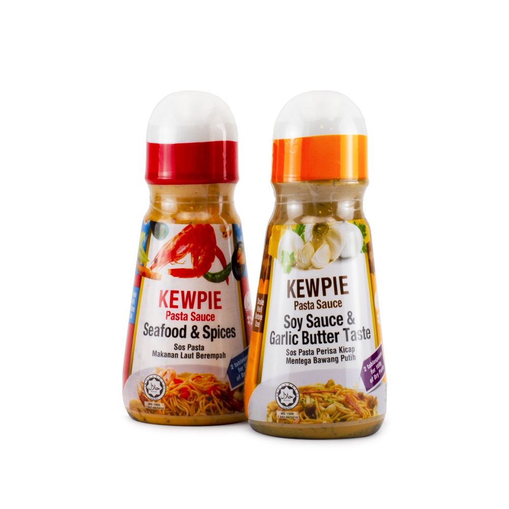 Kewpie Japanese Pasta Sauce (Seafood & Spices 200ml & Soy Garlic Butter 200ml) Expiry 11/9/2022