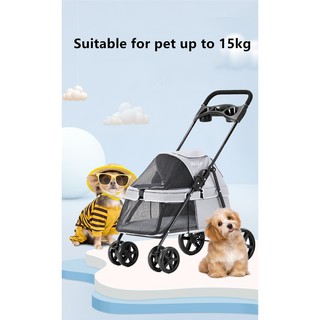 Multifunctional Collapsible Pet Stroller Small and Compact 4-Wheel Pet Sports CarSuitable for Cats and Dogs Outdoor Supp #0