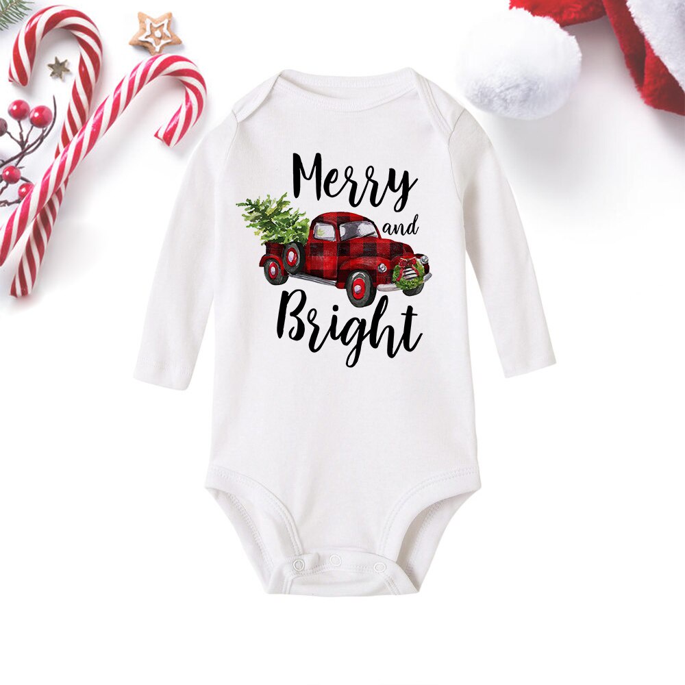 Merry Christmas Toddler Baby Long Sleeve Romper Jumpsuit Infant Newborn Girls Boys Outfit Christmas Deer Print Clothes Gifts