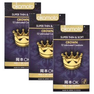 Image of [Bundle of 3] Okamoto Crown Condoms Pack of 12s