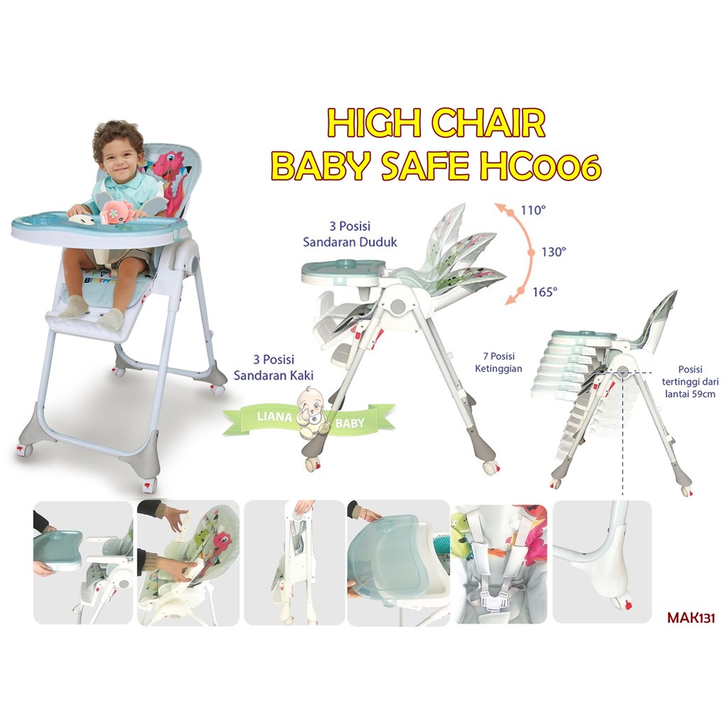 baby safe 3 in 1 high chair