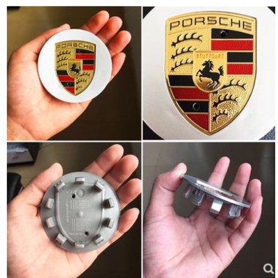 gloss black porsche center caps