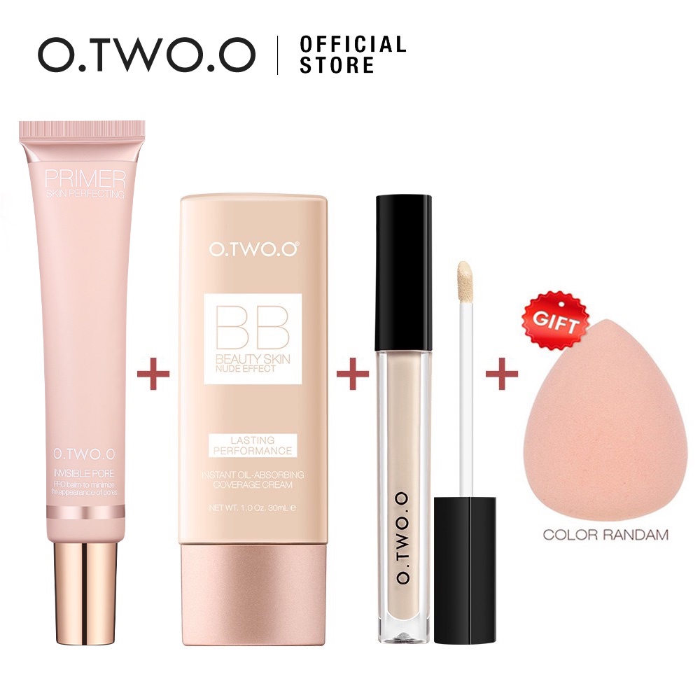 Quà tặng sinh nhật cho nữ bộ trang điểm Kem lót kem nền bb, kem che khuyết điểm, bọt biển trang điểm