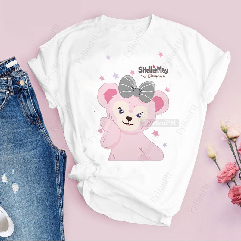 K-pop StellaLou Rabbit Duffy Bear T Shirt Hip Hop 2022 Short Sleeve T-shirt Girls Fashion Wear Skin-friendly Short-sleeved Kid Tshirt