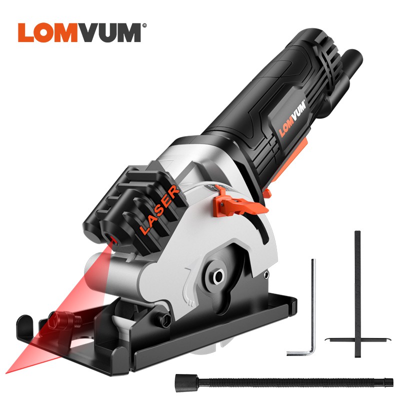 Lomvum Electric Mini Circular Saw With Laser Multifunctional Electric Saw Sawing Machine Power Tools Electric Saw Diy Power Tool For Cutting Wood Pvc Tube Tile Shopee Singapore