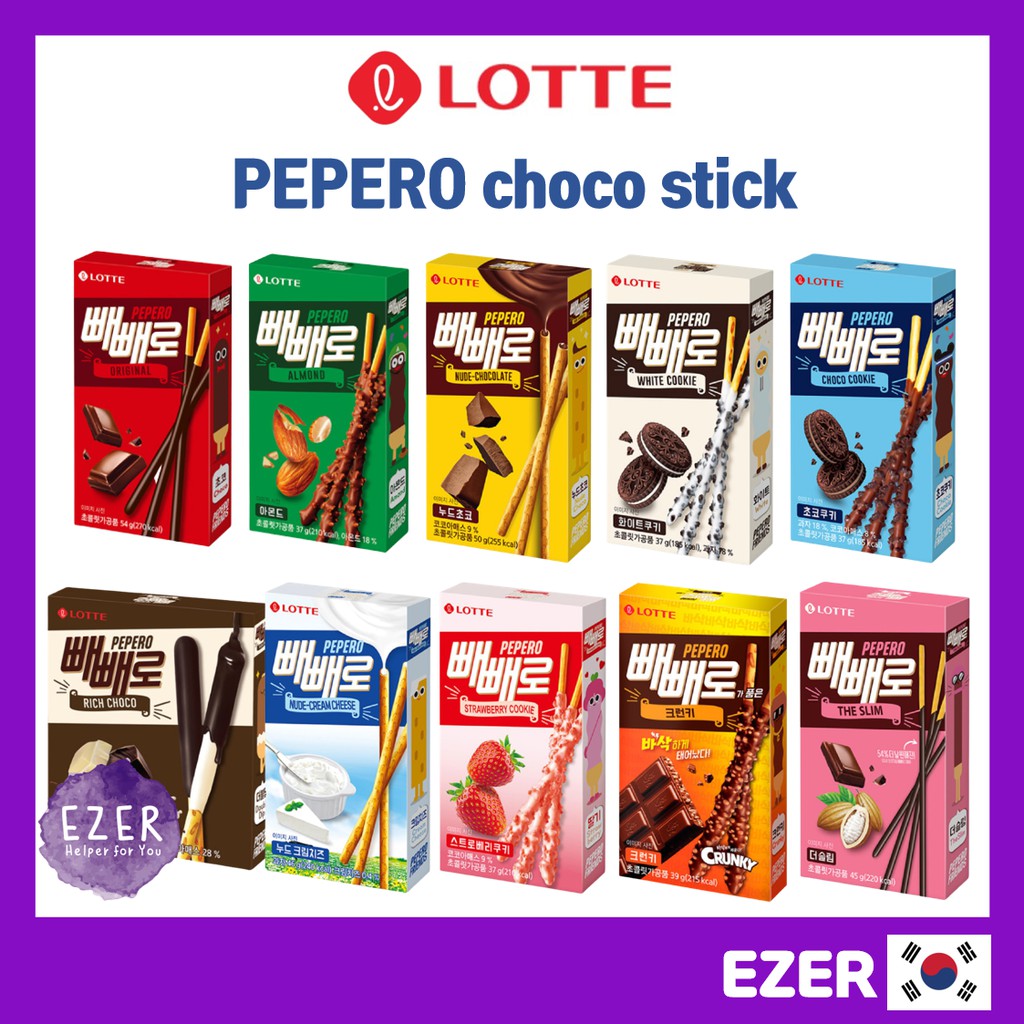 [lotte] Pepero Chocolate Stick 10 Flavor Original Choco Almond