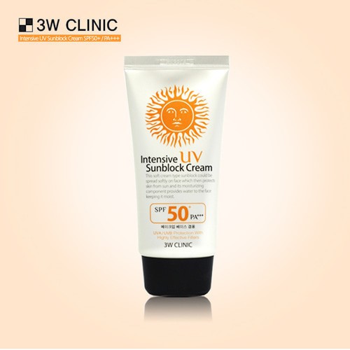 3w Clinic Intensive Uv Sunblock Cream Spf50 Pa 70ml Shopee Singapore