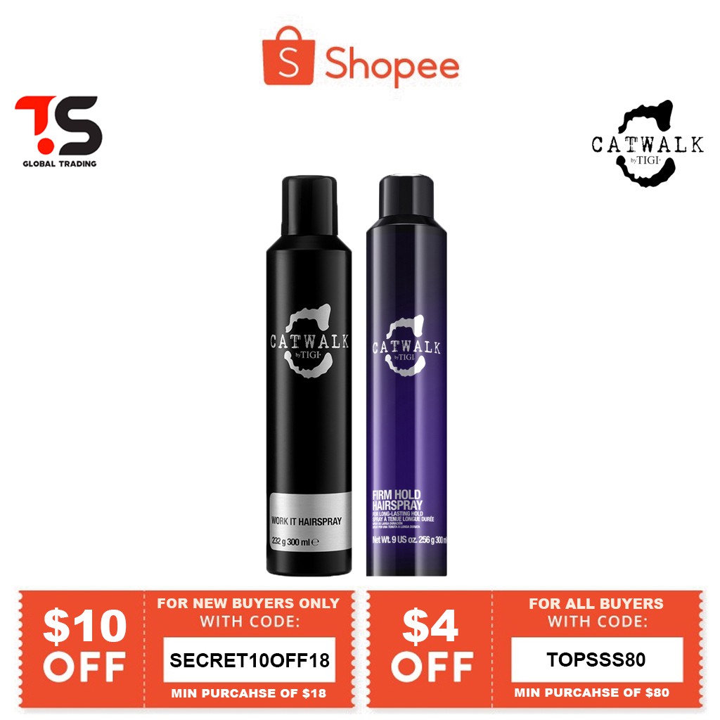 Tigi Catwalk Firm Hold Work It Hair Spray 300ml Shopee Singapore