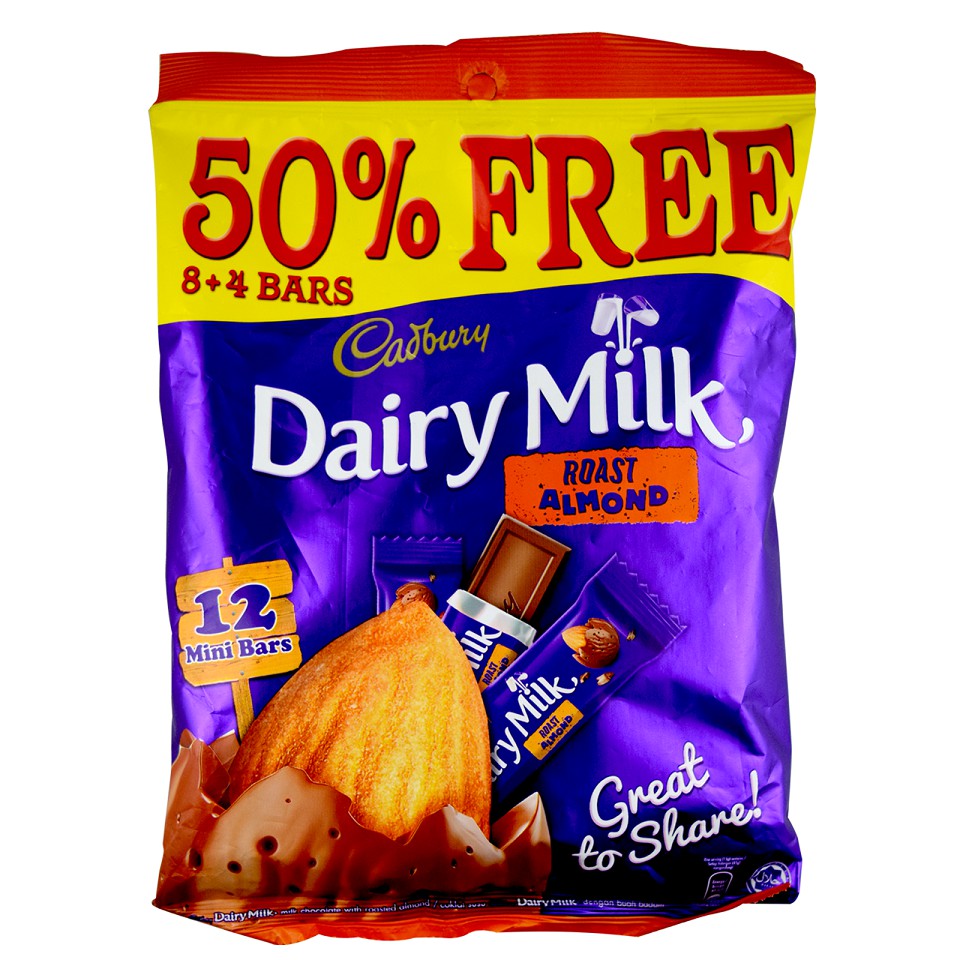 Cadbury Dairy Milk Roast Almond 10 Mini Bars 160g Shopee Singapore