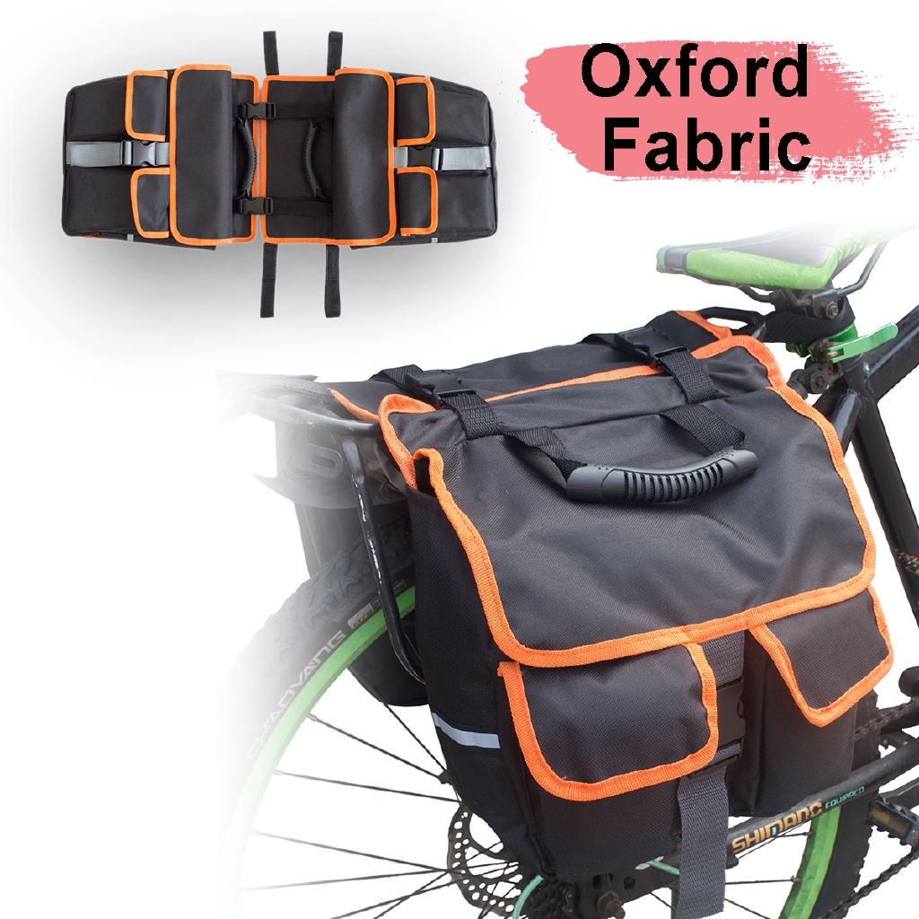 Cycling Bicycle Waterproof Travel Pannier Rear Seat Trunk Bag Double Sides