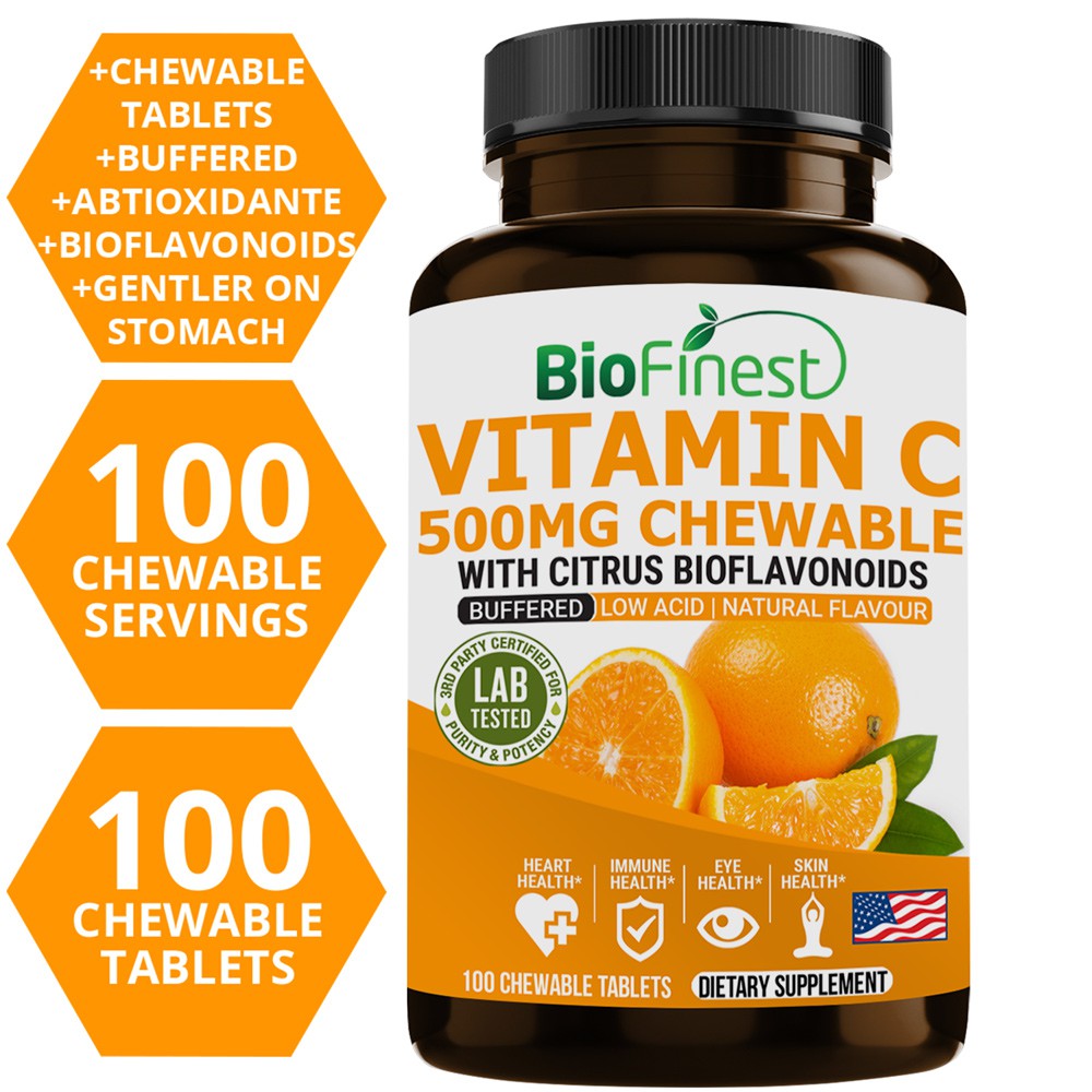 Biofinest Buffered Vitamin C 500mg - Antioxidant Citrus Bioflavonoids ...