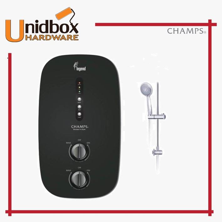 Champs Legend Instant Heater With Shower Set & DC Inverter Booster Pump