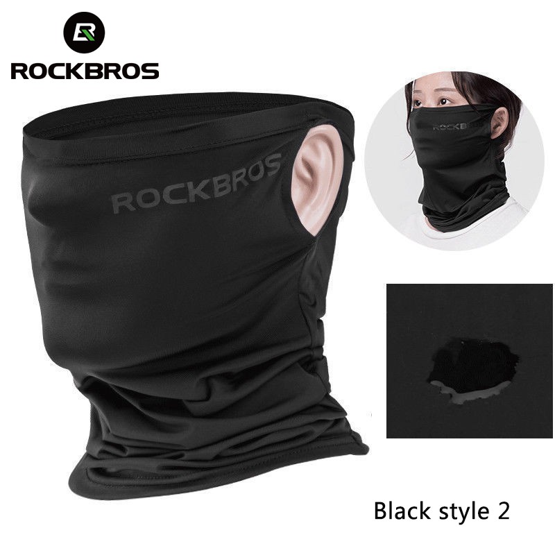 ROCKBROS Neck Gaiter Black Face Mask Breathable Cool Sports Balaclava Details about    2 PACK 