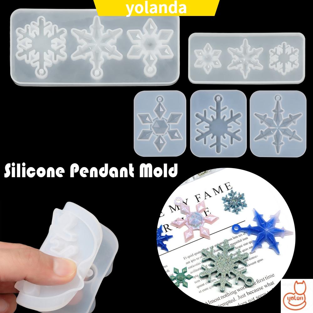 Christmas Decorations Silicone Moulds Snowflakes Shape Dropping Glue Mold DIY