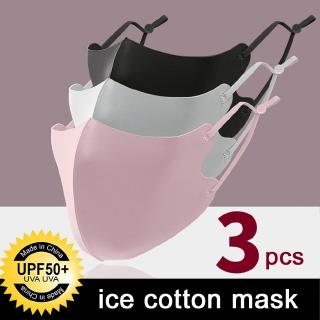 Image of 3 PCS Ice Silk Masks Washable Anti Dust Face Mask for Adults and Kids