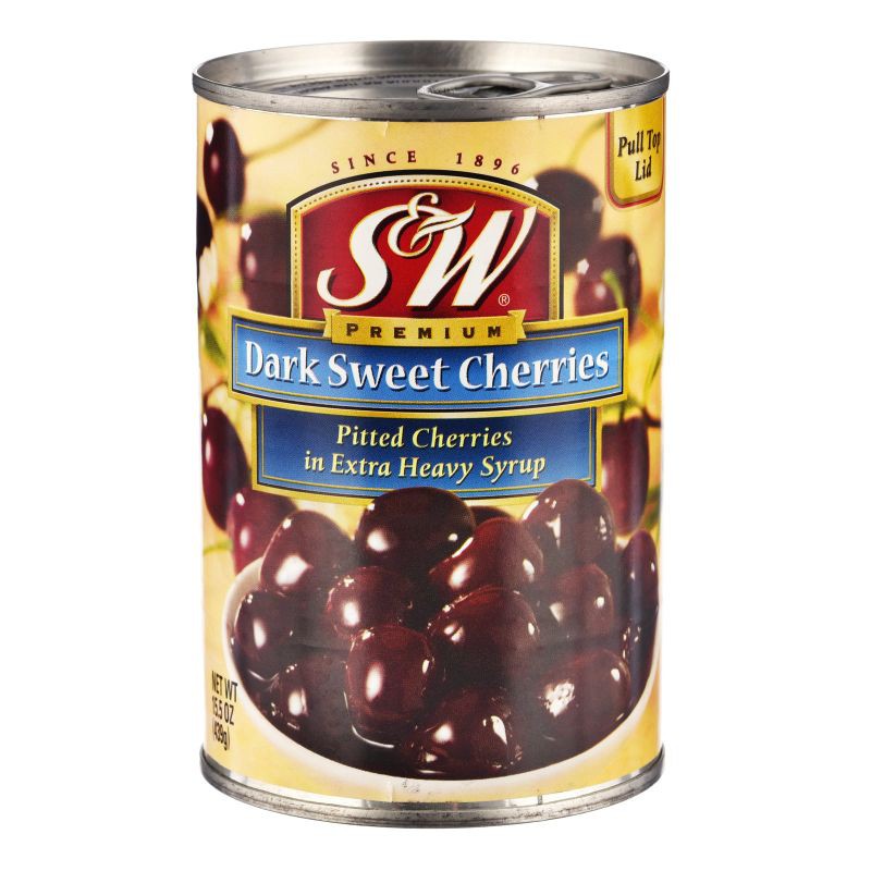 SW Premium Dark Sweet Cherries Pitted Cherries In Extra Heavy Syrup
