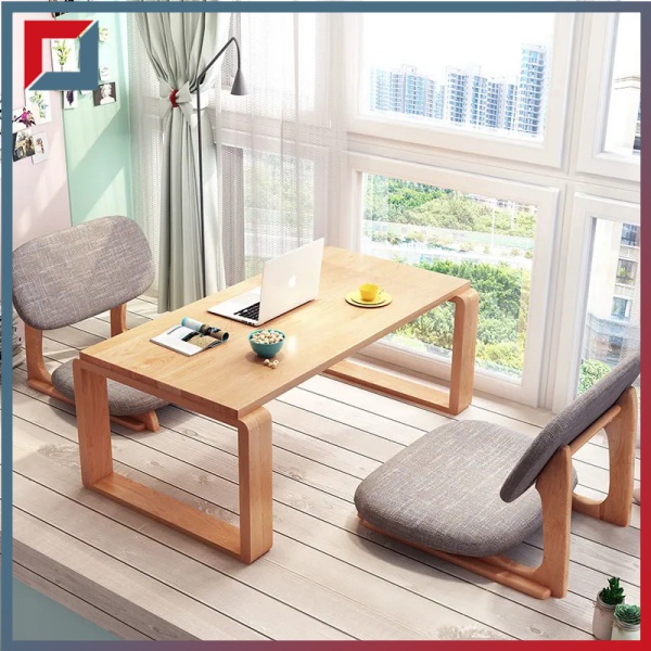 Solid wood tatami chair Japanesestyle seat single back chair floor and